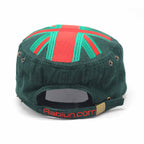 Rabiun Double Brim Painter's Hat - Green and Leopard Print - Rabiun