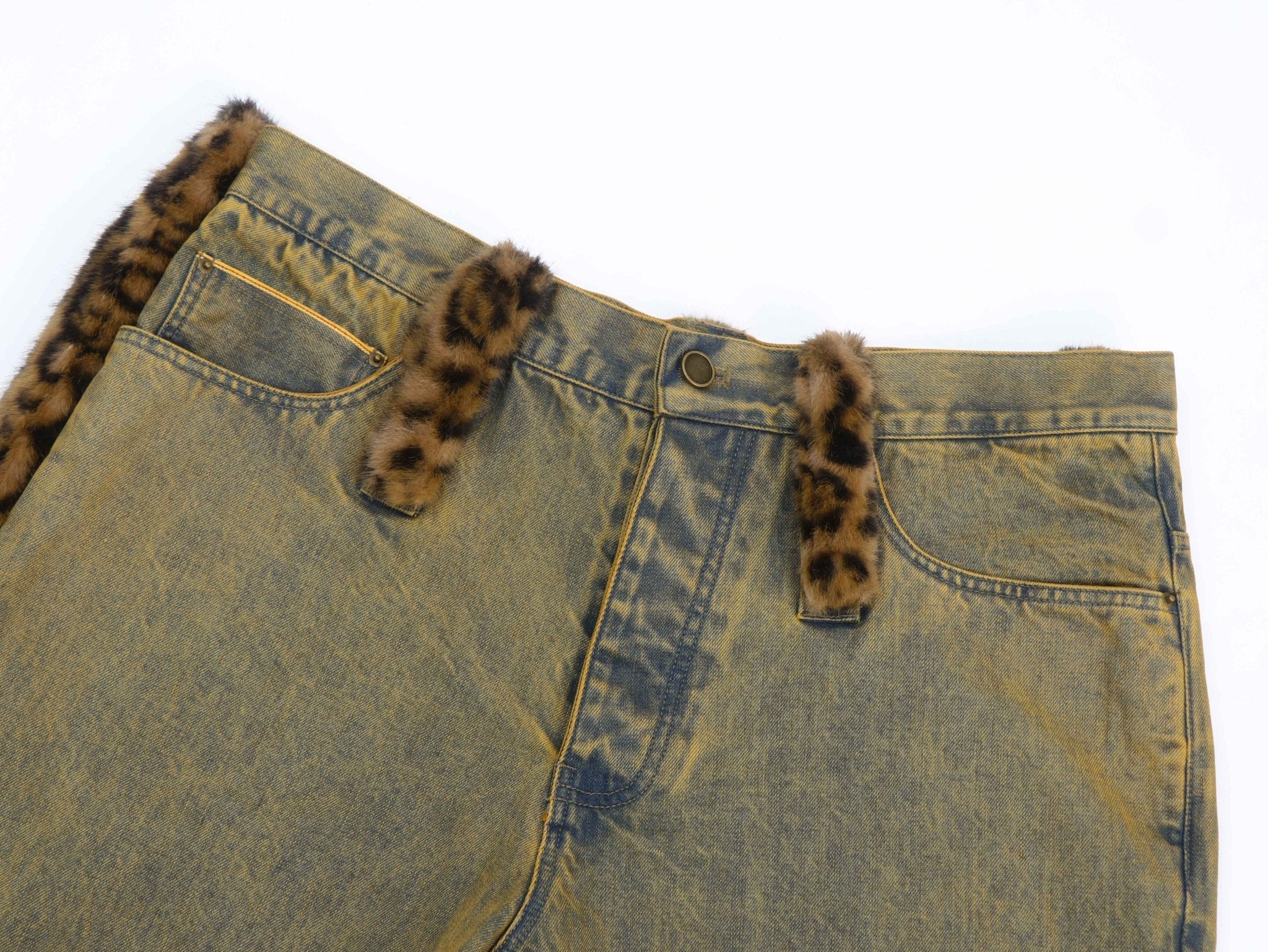 Rabiun Heavyweight Selvedge Denim - Forest Green & Yellow Overdye - Rabiun