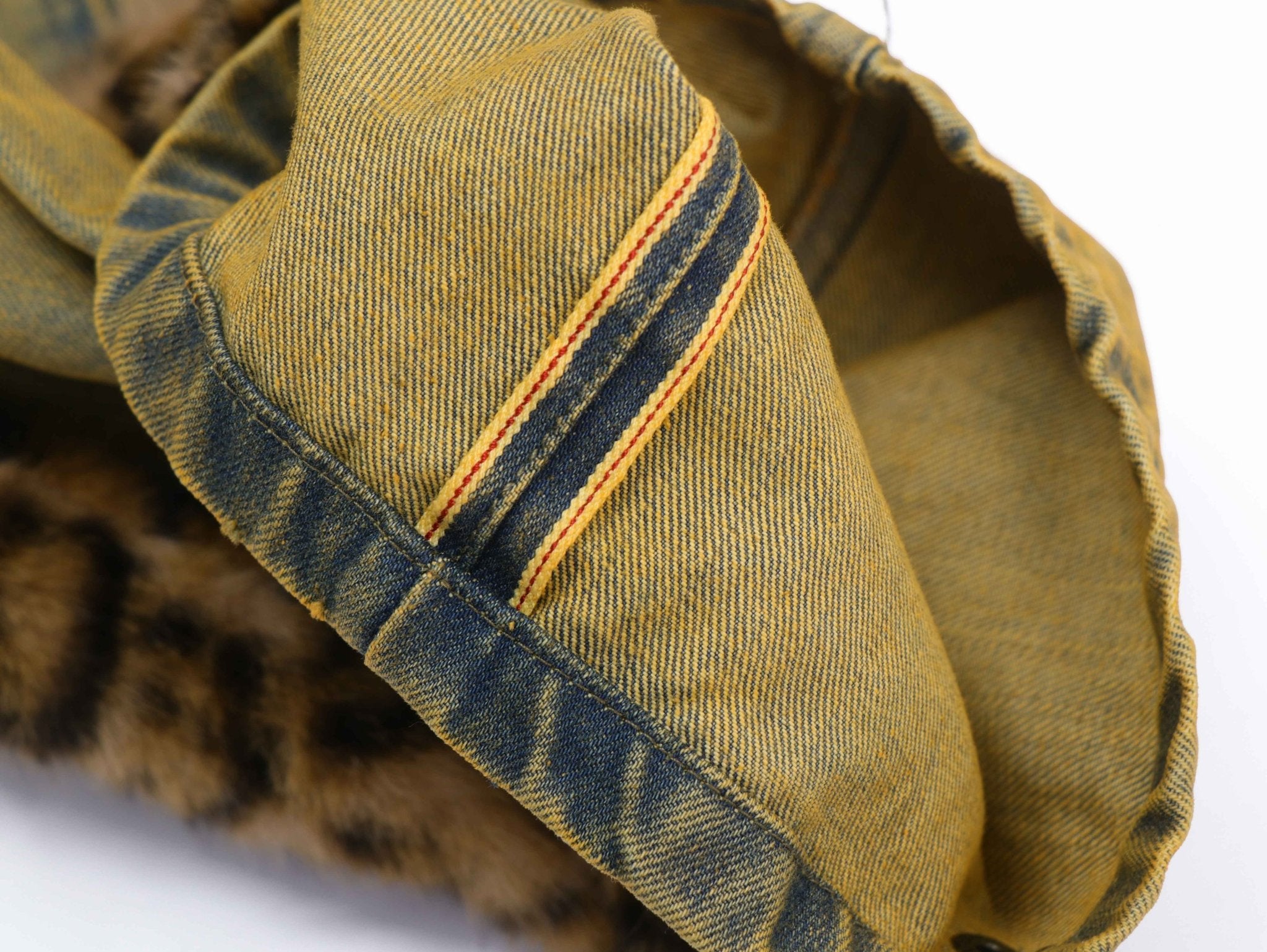 Rabiun Heavyweight Selvedge Denim - Forest Green & Yellow Overdye - Rabiun